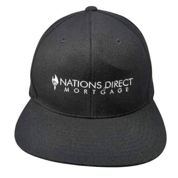 Nations Direct Mortgage Snapback Hat Black One Size Outdoor Sport-Tek - Picture 1 of 9